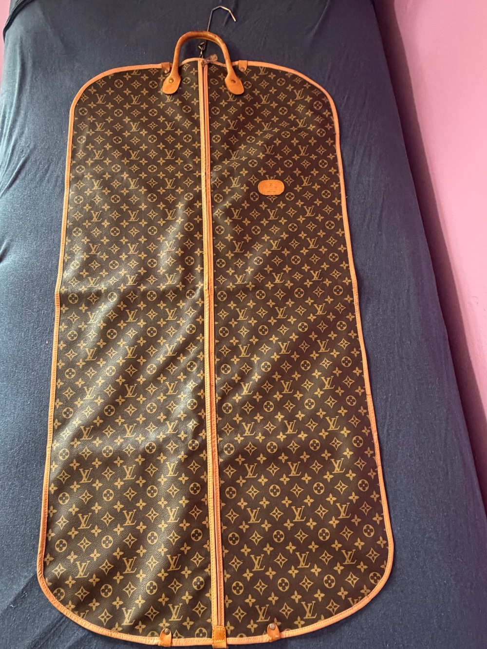 Louis Vuitton Brown Monogram Garment Cover with Tan Trim